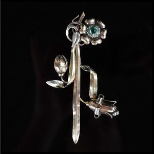 Vintage L.S. Co. Floral Brooch, 1/20 12K Gold Filled on Sterling Silver 925